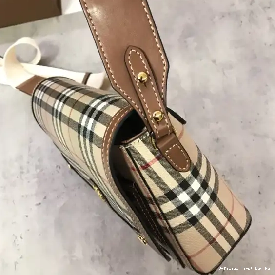 Official First Bag Ru Note Crossbody BURBERRY Bag-25-8.5-18cm 0605